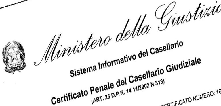 certificato carichi pendenti
